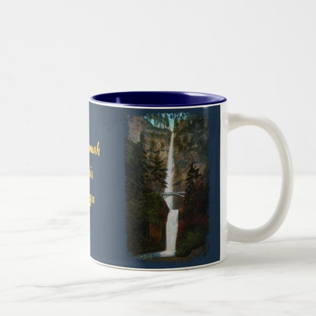 Caneca De Café Em Dois Tons Multnomah Falls Café Mug (Direita)