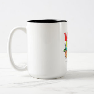 Caneca De Café Em Dois Tons Mundo – Design de Globo de Aventura de Viagem