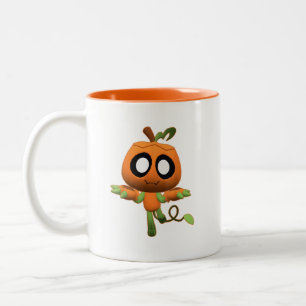 Caneca De Café Em Dois Tons Mundo Gamer de Halloween do Funny Dandy Assustador