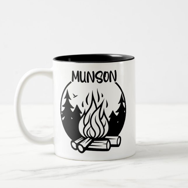 Caneca De Café Em Dois Tons Munson Camping (Esquerda)