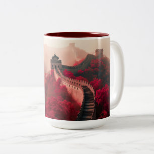 Caneca De Café Em Dois Tons Muro excelente da China Autumn Scense Red Coffee M