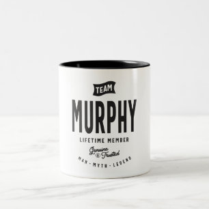 Caneca De Café Em Dois Tons Murphy Lifetime Member Personalize Name Murphy