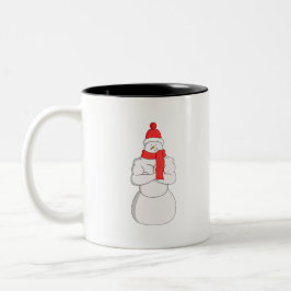 Caneca De Café Em Dois Tons Muscle Snowman