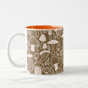 Caneca De Café Em Dois Tons Mushroom Brown Cream