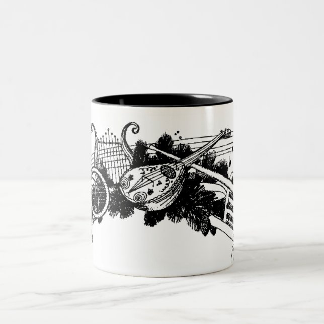Caneca De Café Em Dois Tons Música (Centro)