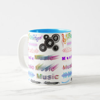 Caneca De Café Em Dois Tons Música