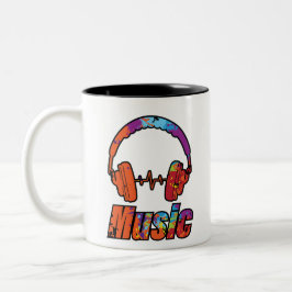 Caneca De Café Em Dois Tons Música