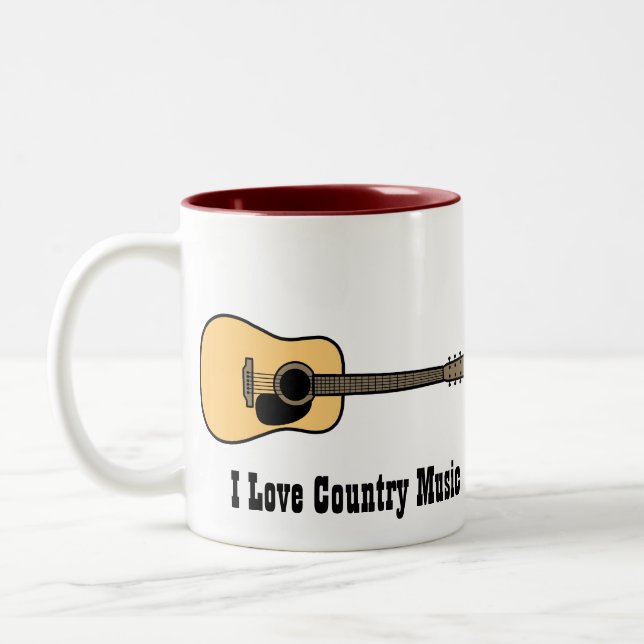 Caneca De Café Em Dois Tons Música country (Esquerda)