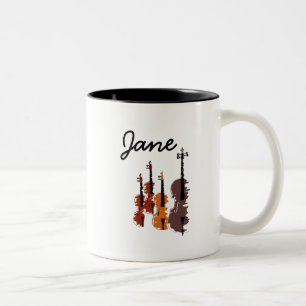 Caneca De Café Em Dois Tons Música de quarteto violino