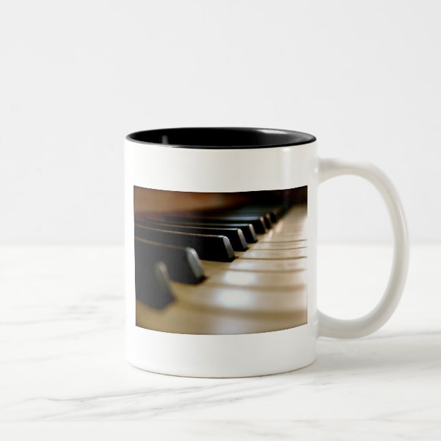 Caneca De Café Em Dois Tons Música de teclado na moda (Direita)