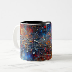 CANECA DE CAFÉ EM DOIS TONS MÚSICA E COR