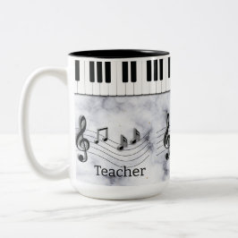 Caneca De Café Em Dois Tons Música gráfica