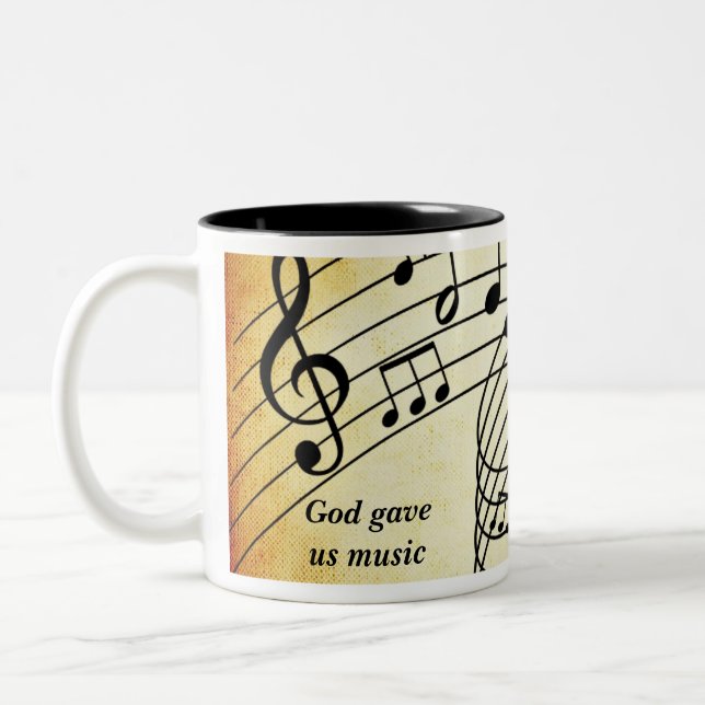 Caneca De Café Em Dois Tons Música sem palavras (Esquerda)