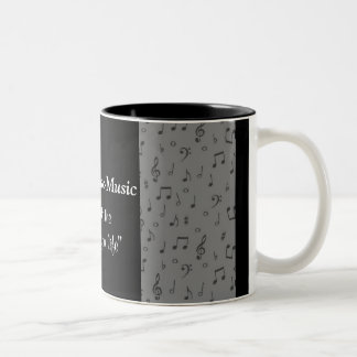 Caneca De Café Em Dois Tons MusicNoteMug-personalize toda a cor