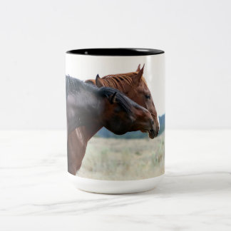 Caneca De Café Em Dois Tons Mustang Stallion e Mare Smitten Mug
