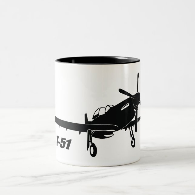 Caneca De Café Em Dois Tons Mustang T-51 (Centro)