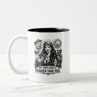 Caneca De Café Em Dois Tons My Tarot Deck Is Funnier Than You – Vintage Comic 