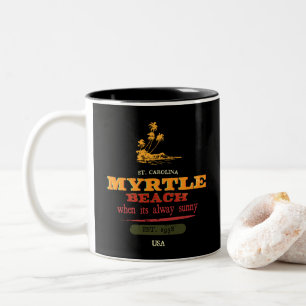 Caneca De Café Em Dois Tons Myrtle Beach Retro Vibes Carolina do Sul