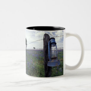 Caneca De Café Em Dois Tons N.A., EUA, Texas, Lano, Lanterna Azul, carvalho