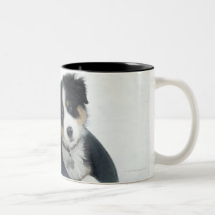 Caneca De Café Em Dois Tons na câmara de ar na neve