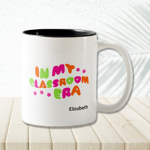 Caneca De Café Em Dois Tons Na Era Da Minha Sala De Aula, Professor Mug
