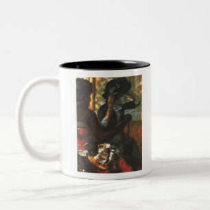 Caneca De Café Em Dois Tons Na fábrica - Edgar Degas - c1890