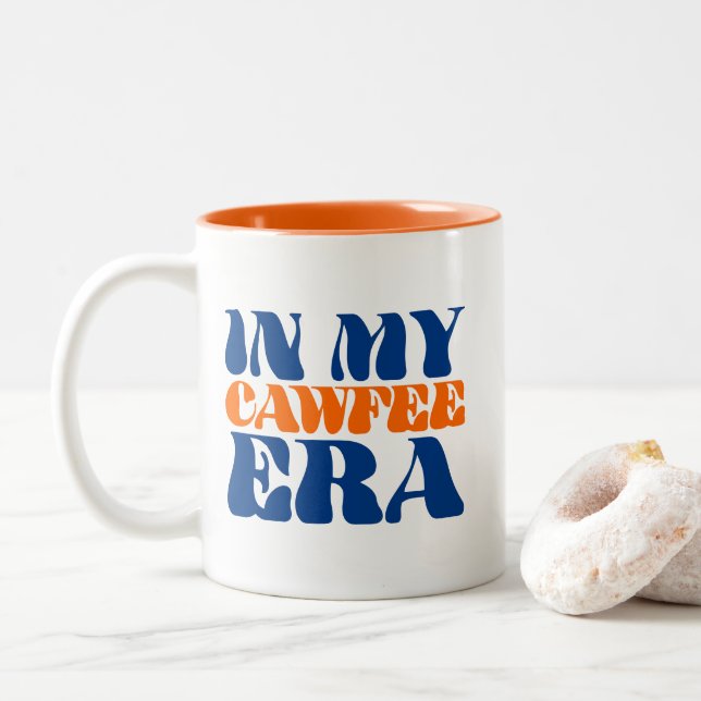 Caneca De Café Em Dois Tons Na Minha Era do Cawfee (Com Donut)