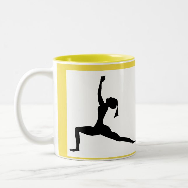 Caneca De Café Em Dois Tons Na moda Yoga (Esquerda)