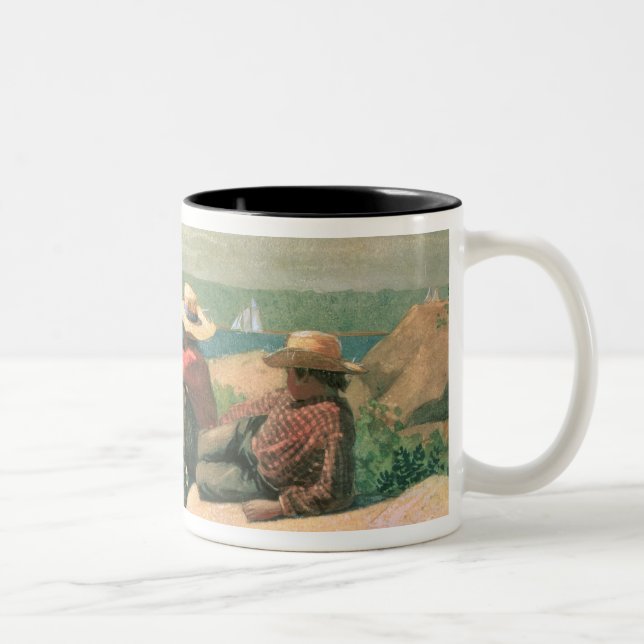 Caneca De Café Em Dois Tons Na praia, 1875 (w/c) (Direita)