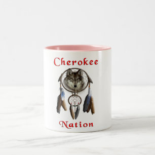 Caneca De Café Em Dois Tons Nação Cherokee
