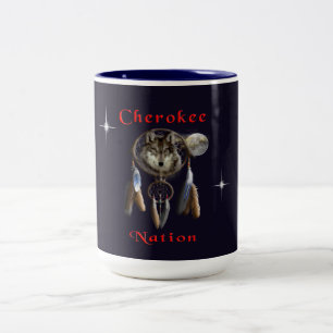 Caneca De Café Em Dois Tons Nação Cherokee