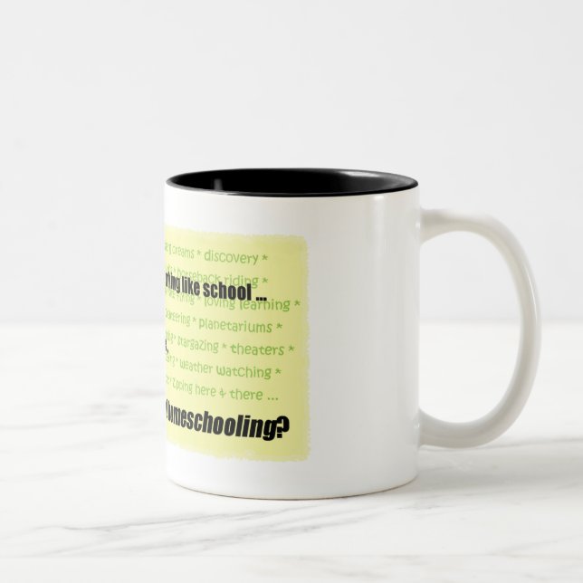 Caneca De Café Em Dois Tons Nada gosta da escola (Direita)