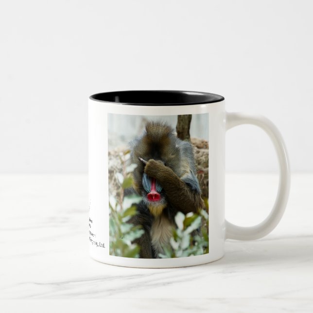 Caneca De Café Em Dois Tons Nada-Macaco #160 (Direita)