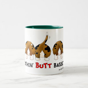 Caneca De Café Em Dois Tons Nada termina Bassets