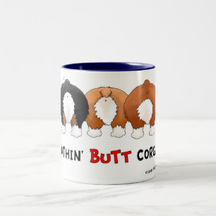 Caneca De Café Em Dois Tons Nada termina Corgis