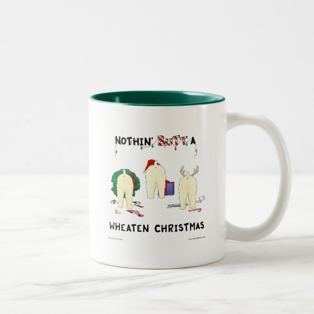 Caneca De Café Em Dois Tons Nada termina um Natal Wheaten (Direita)