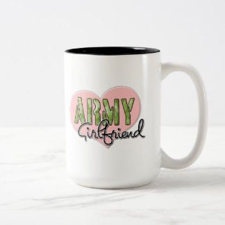 Caneca De Café Em Dois Tons Namorada do exército