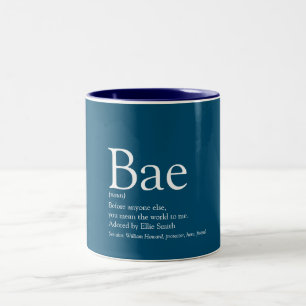 Caneca De Café Em Dois Tons Namorado Marido Bae Definição Azul