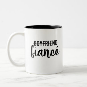 Caneca De Café Em Dois Tons Namorado noivo homem casado casamento noivado