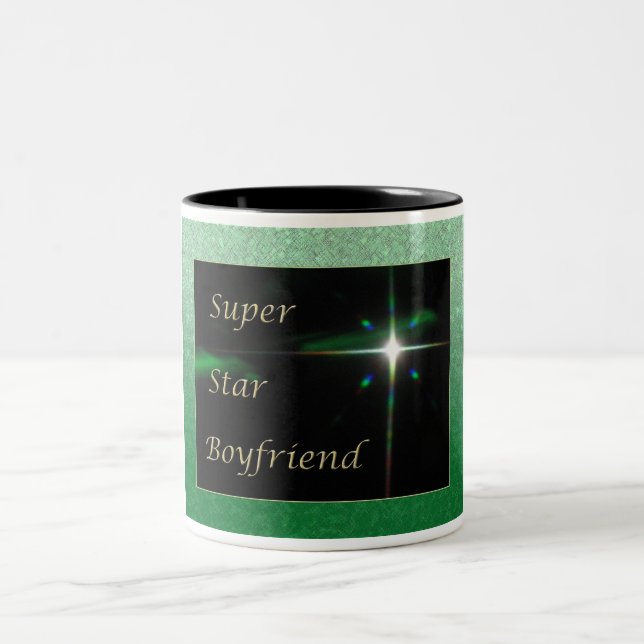 Caneca De Café Em Dois Tons Namorado Super Star (Centro)