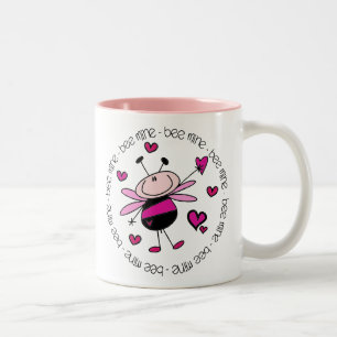 Caneca De Café Em Dois Tons Namorados da mina da abelha