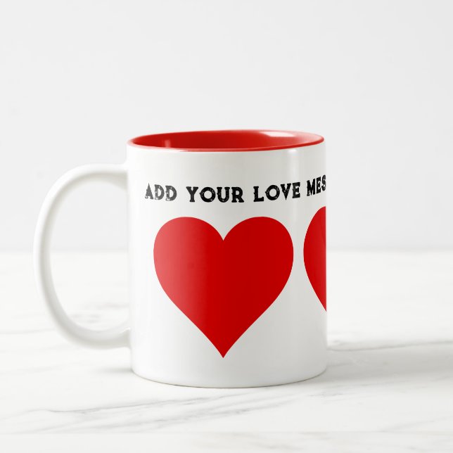 Caneca De Café Em Dois Tons Namorados Love Mug - Personalizar (Esquerda)