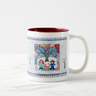 Caneca De Café Em Dois Tons Namorados para sempre