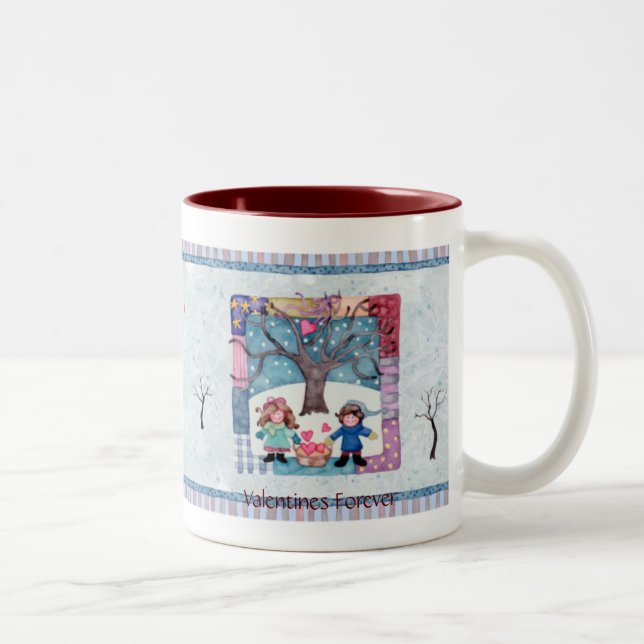 Caneca De Café Em Dois Tons Namorados para sempre (Direita)