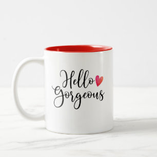 Caneca De Café Em Dois Tons Namorados Vermelho