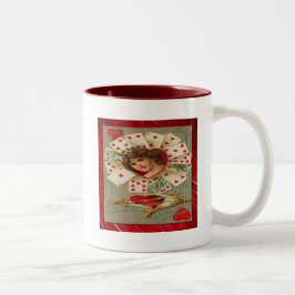 Caneca De Café Em Dois Tons Namorados Vitoriano A Rainha dos Corações
