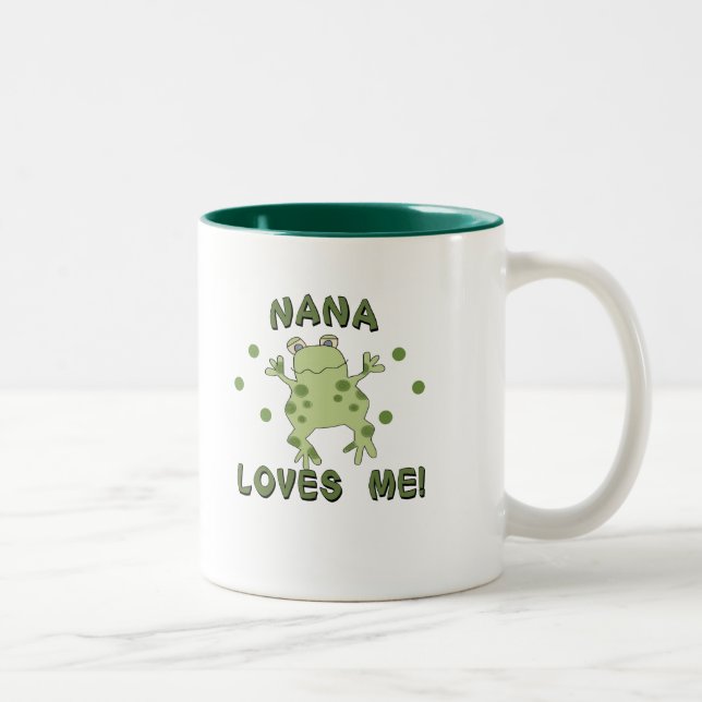 Caneca De Café Em Dois Tons Nana ama-me sapo (Direita)