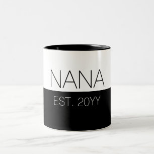 Caneca De Café Em Dois Tons Nana Estabelecida Presentes Elegantes para a Vov