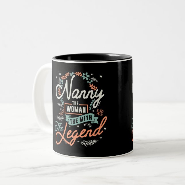 Caneca De Café Em Dois Tons Nanny The Legend (Frente Esquerda)