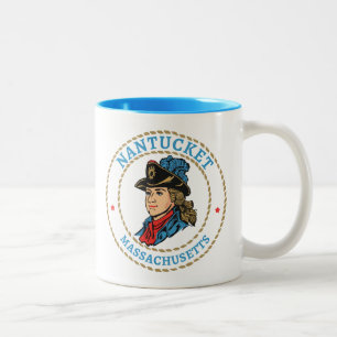 Caneca De Café Em Dois Tons Nantucket Massachusetts Colonial